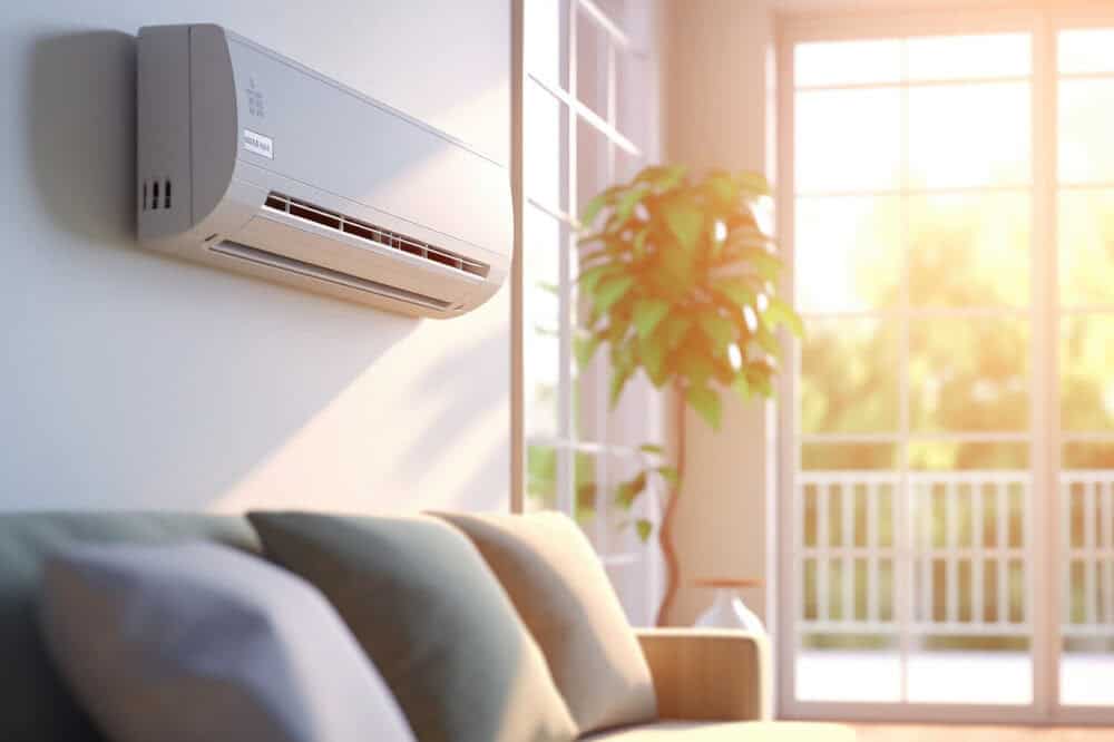 Salon intérieur avec climatiseur